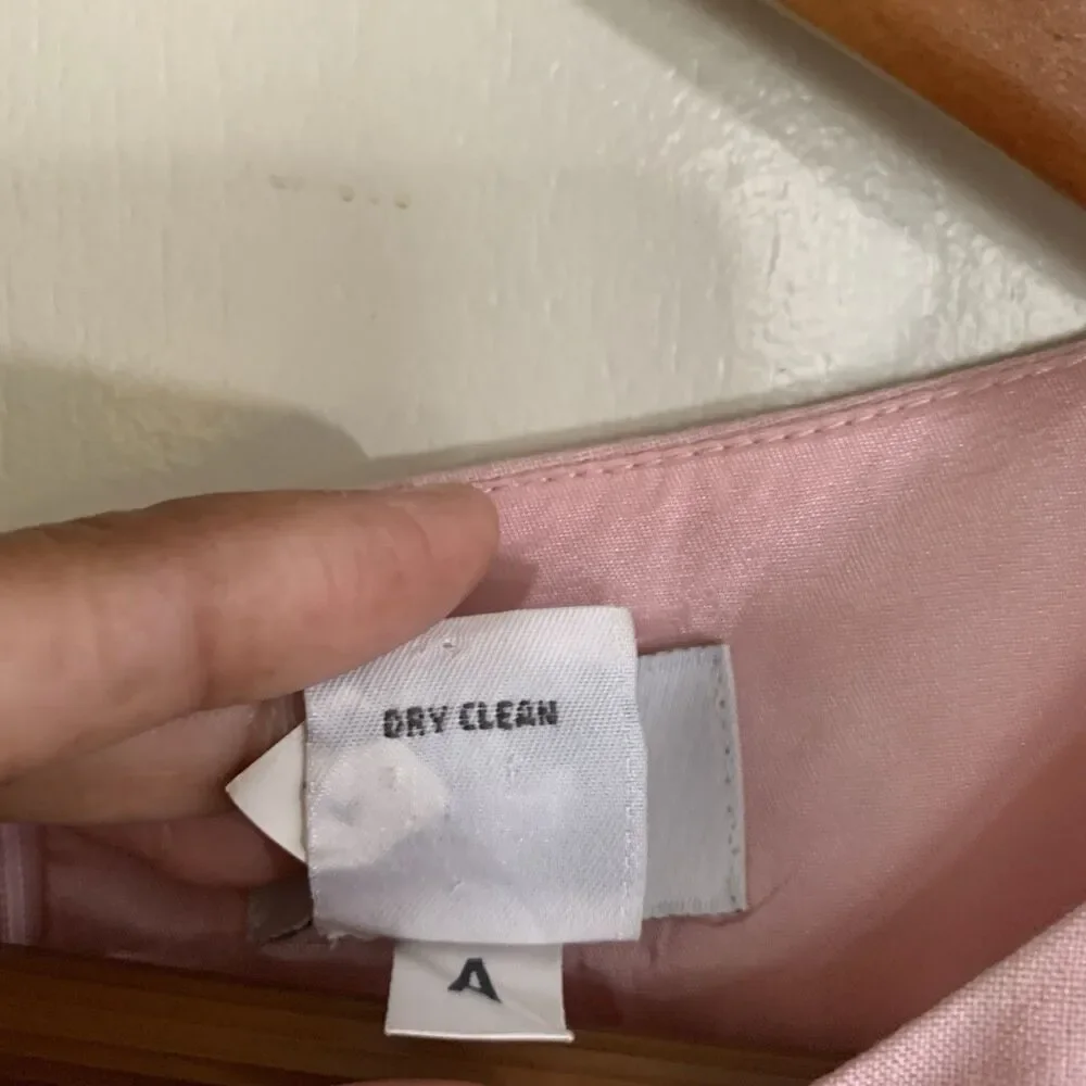 Ann Taylor Loft Dress Size 0 Lined Pink Sleeveless Invisible Zipper - Picture 12 of 15